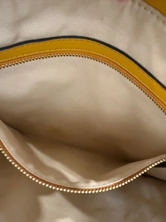 Tory Burch Moto Swingpack Mustard Yellow Leather - Picture 8 of 16